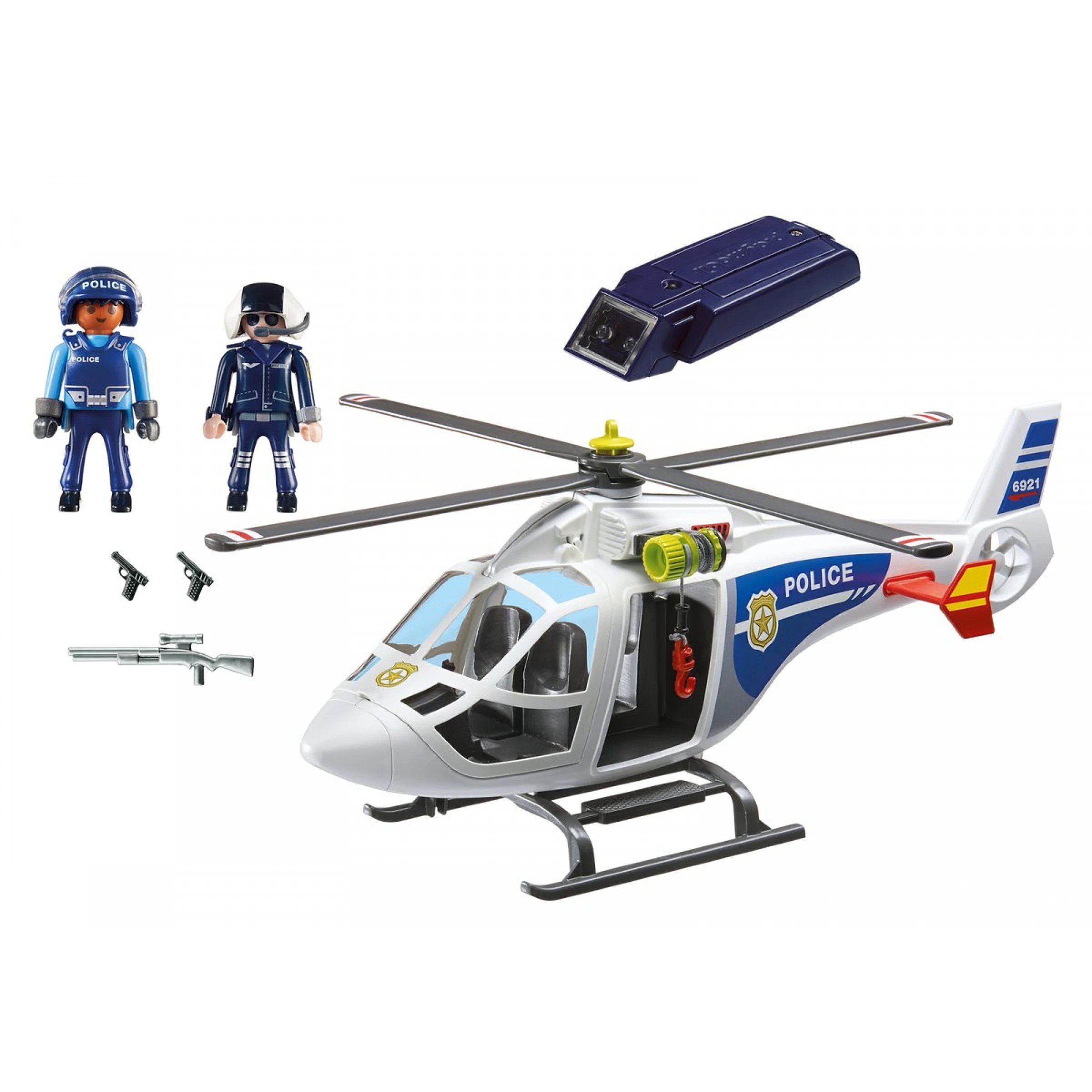 Playmobil 6921 Hélicoptère De Police Avec Projecteur