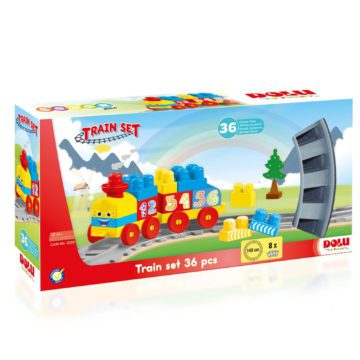 Jeu de construction Dolu - Train, 36 pièces jouet enfant p'tit ange tunisie
