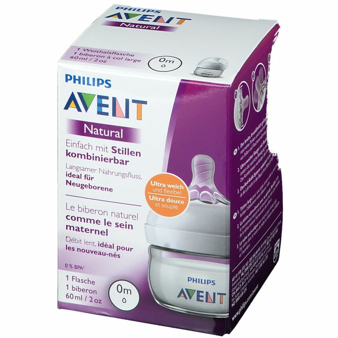 Biberon Avent Natural 60 ml de Philips Avent
