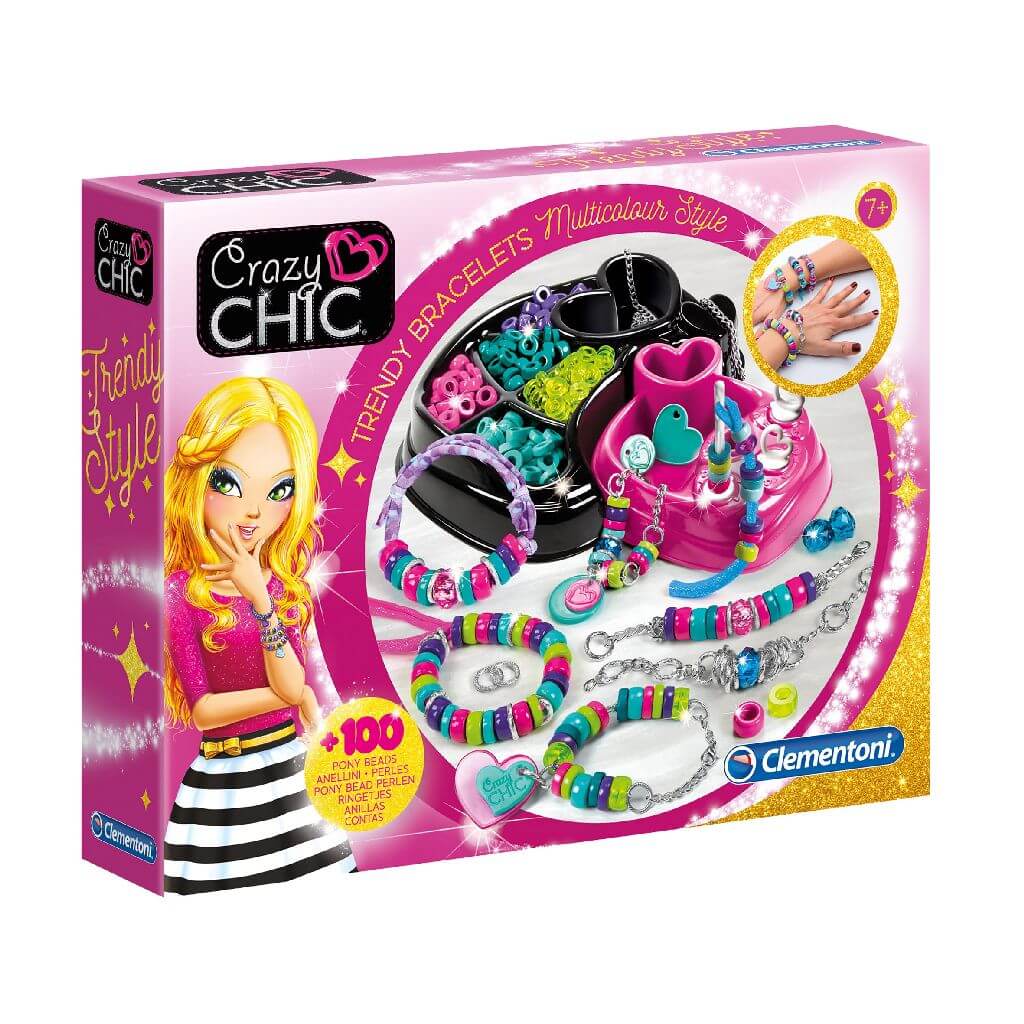 Les bracelets Clementoni Crazy Chic font 100 pièces multicolores jouet fillette p'tit ange tunisie