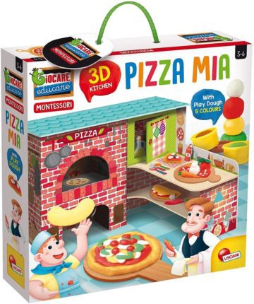 Montessori pizza mia 3D 3D+pâte à modeler jouet pate à modeler petit ange tunisie