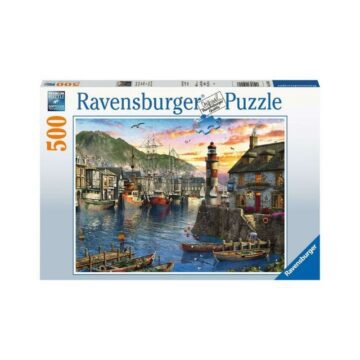 puzzle-500-pieces-lever-du-soleil-au-port-ravensburger