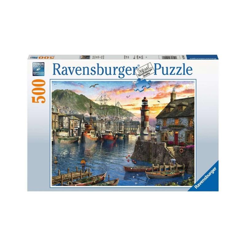 Puzzle 500 pièces Lever du Soleil au Port – Ravensburger