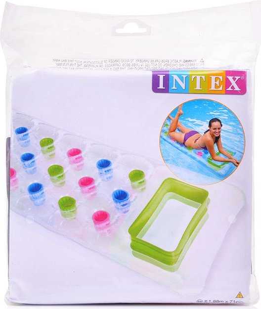 Matelas gonflable transparent à poche – Intex