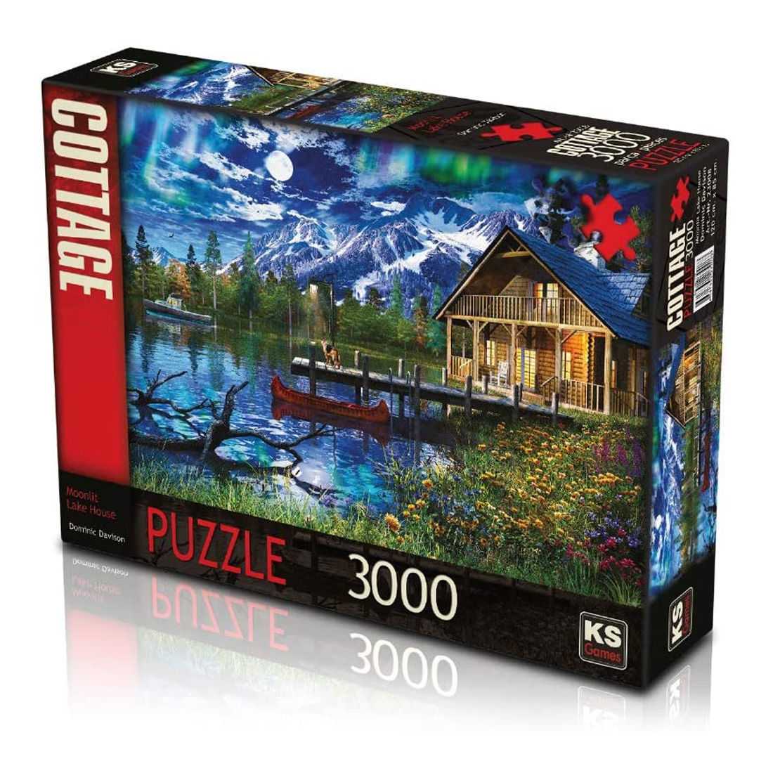 Puzzle 3000pcs moonlit lake house – Ks games