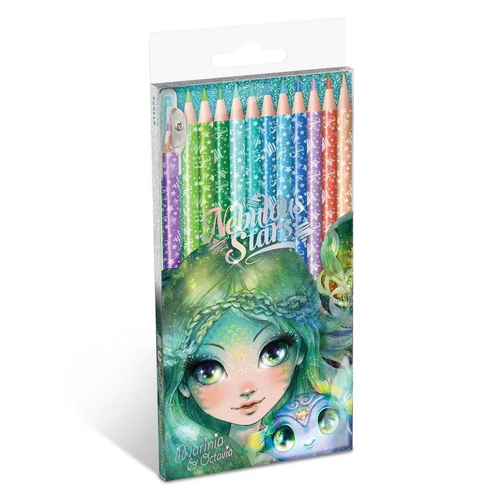 12 crayons de couleur en bois-pack – Nebulous stars