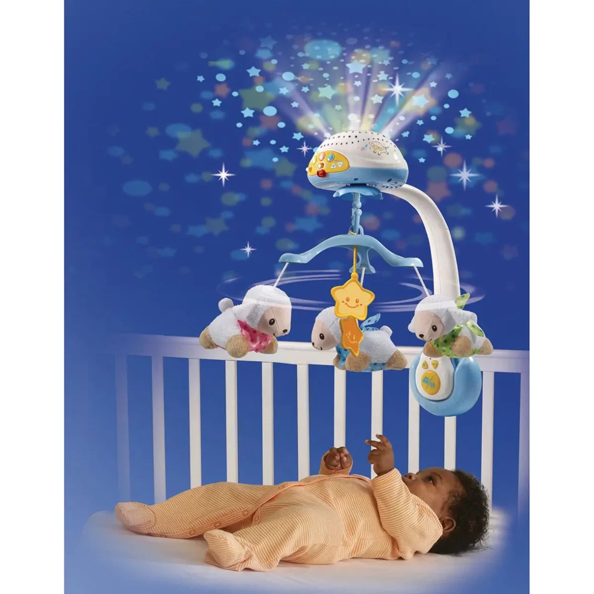Lumi mobile compte-moutons bleu.