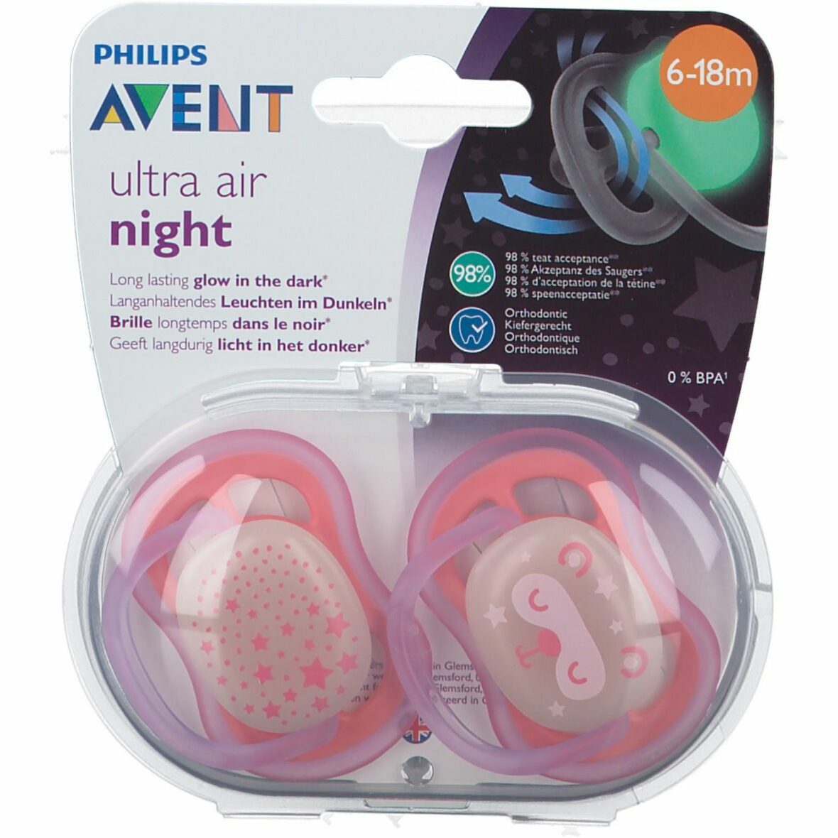 Sucette Ultra Air Night 6-18M – Philips Avent