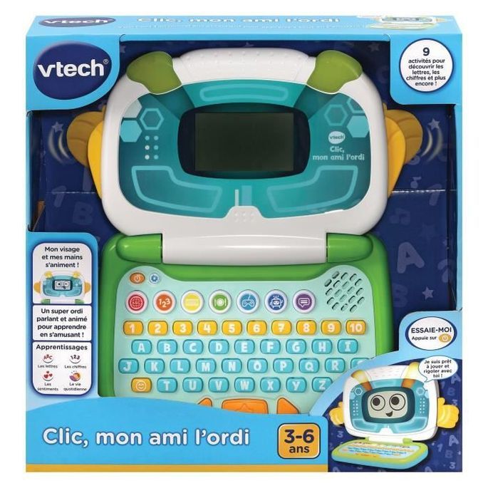 VTech - Bluey, Mon Ordi Interactif, Ordinateur Enfant avec Écran