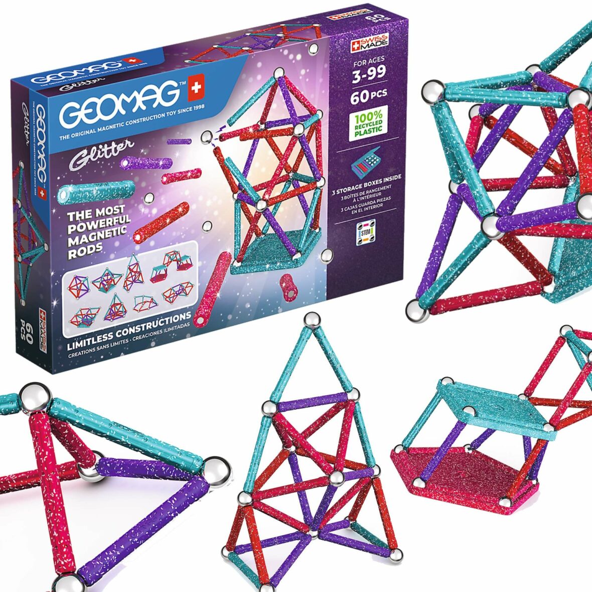 geomag glitter recycled 60pcs1