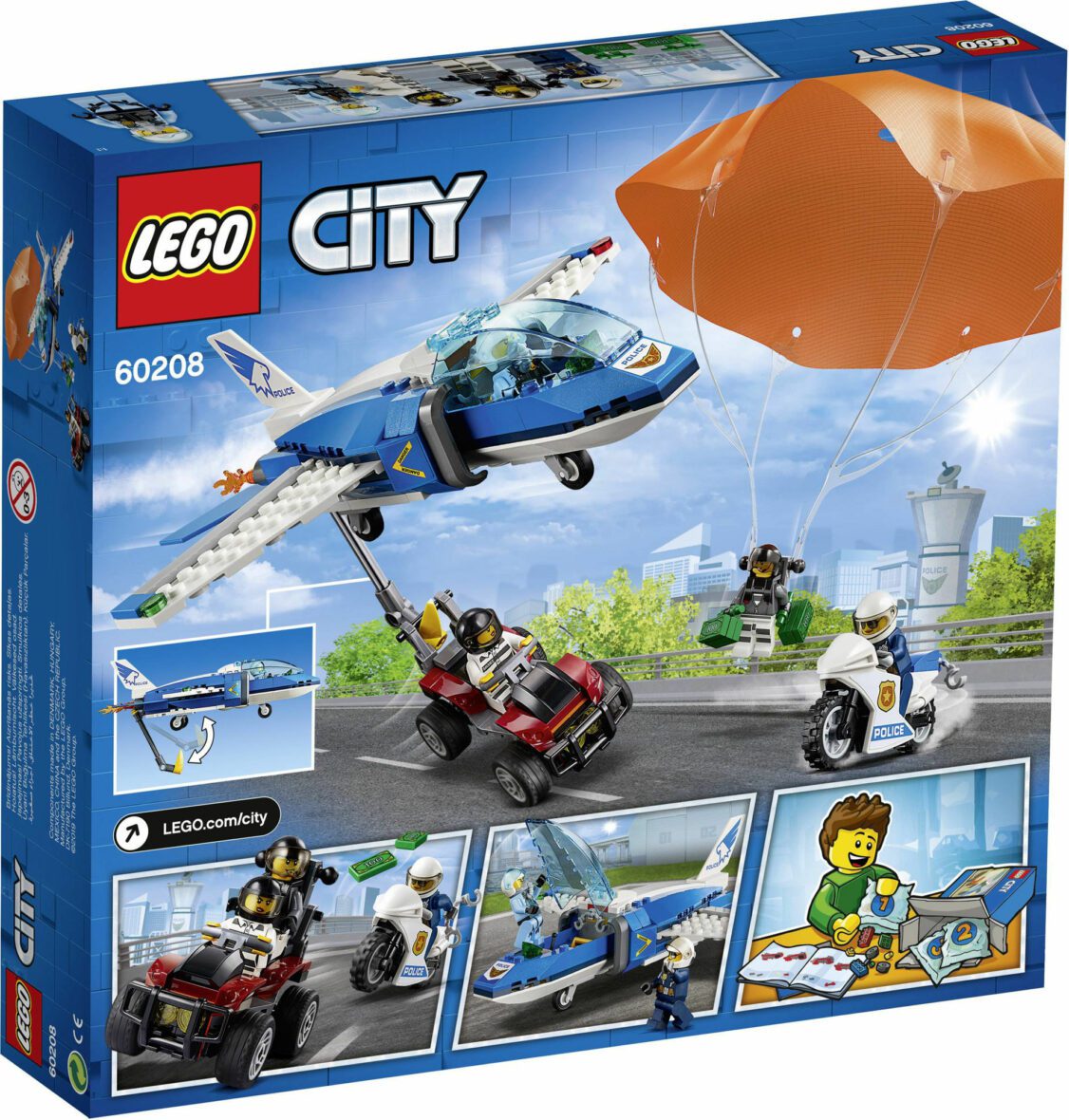 lego city l’arrestation en parachute 60208..