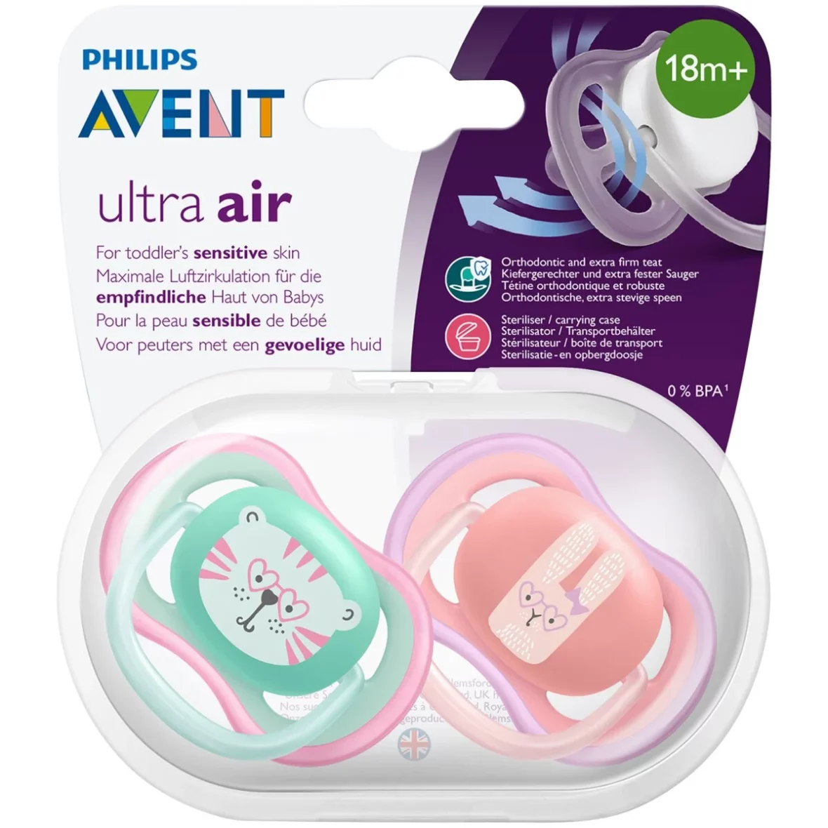 Sucette 18m+ ultra air animals – Philips Avent