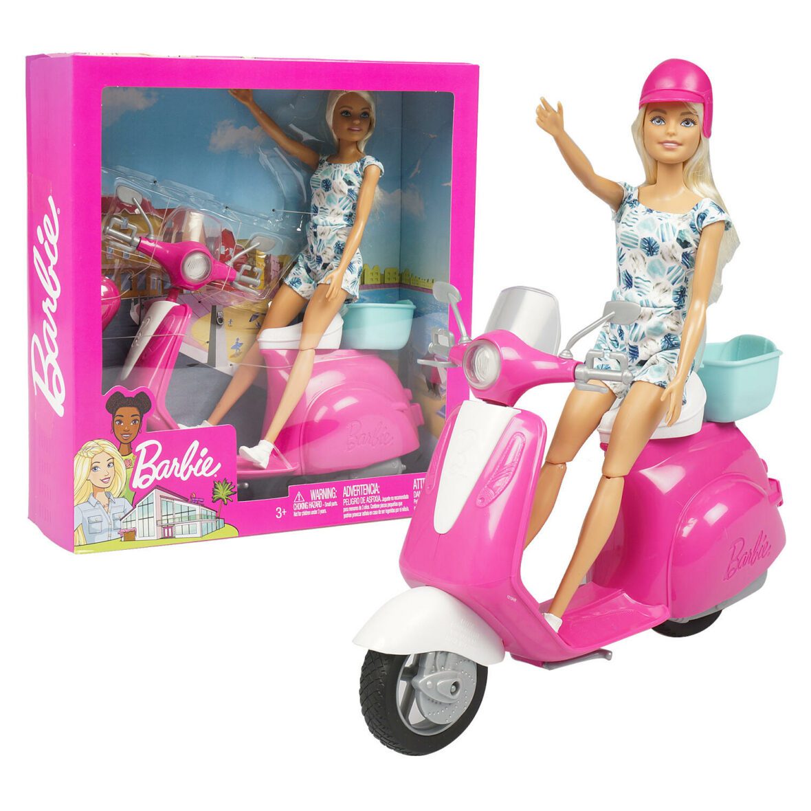 Barbie avec scooter