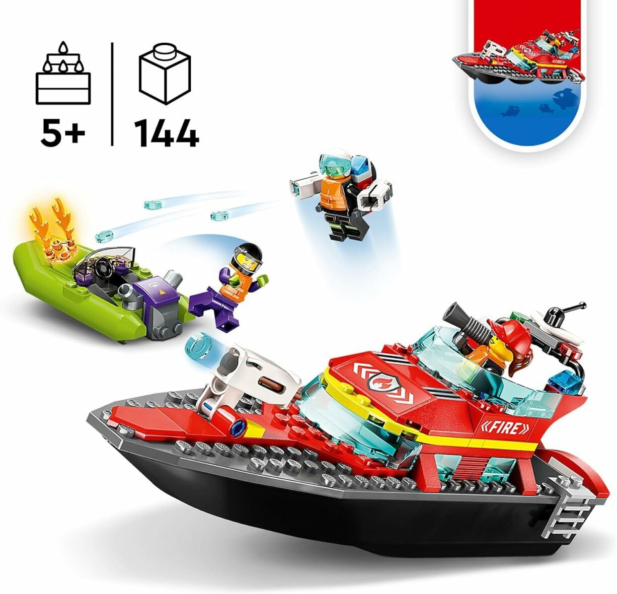LEGO- City bateau de sauvetage des pompiers