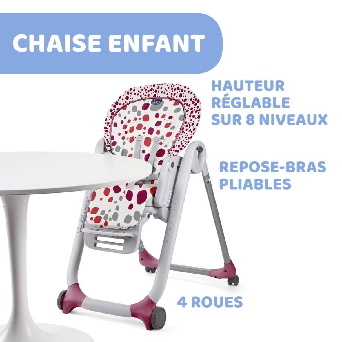 CHICCO CHAISE HAUTE POLLY PROGRES 5EN1…