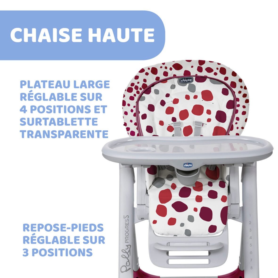 CHICCO CHAISE HAUTE POLLY PROGRES 5EN1….