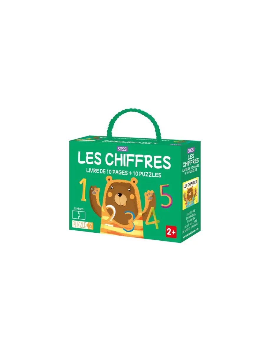 Coffret livre et puzzle les chiffres – Sassi