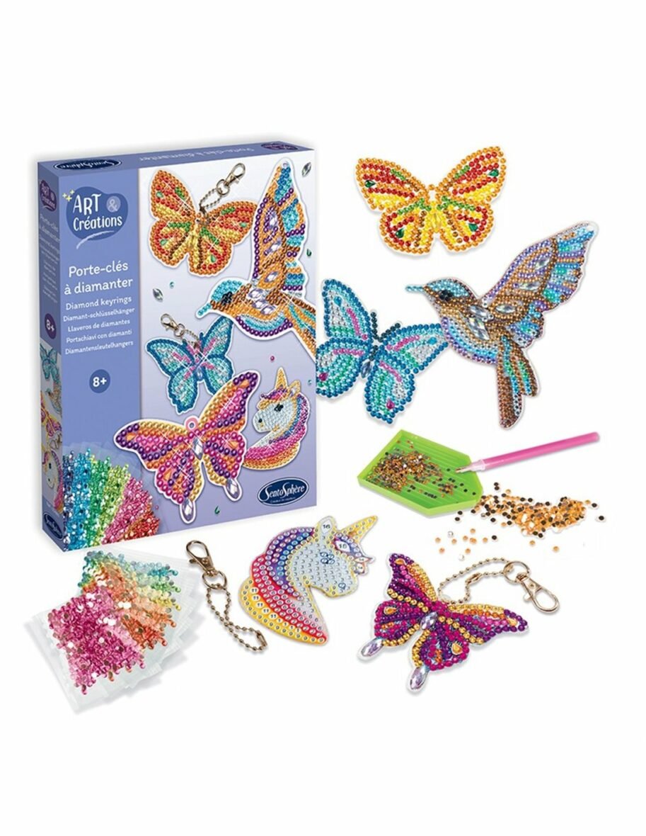 ce kit créatif, créez 5 superbes porte-clés
