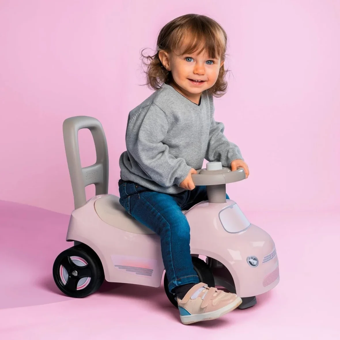 Smoby – Porteur auto rose