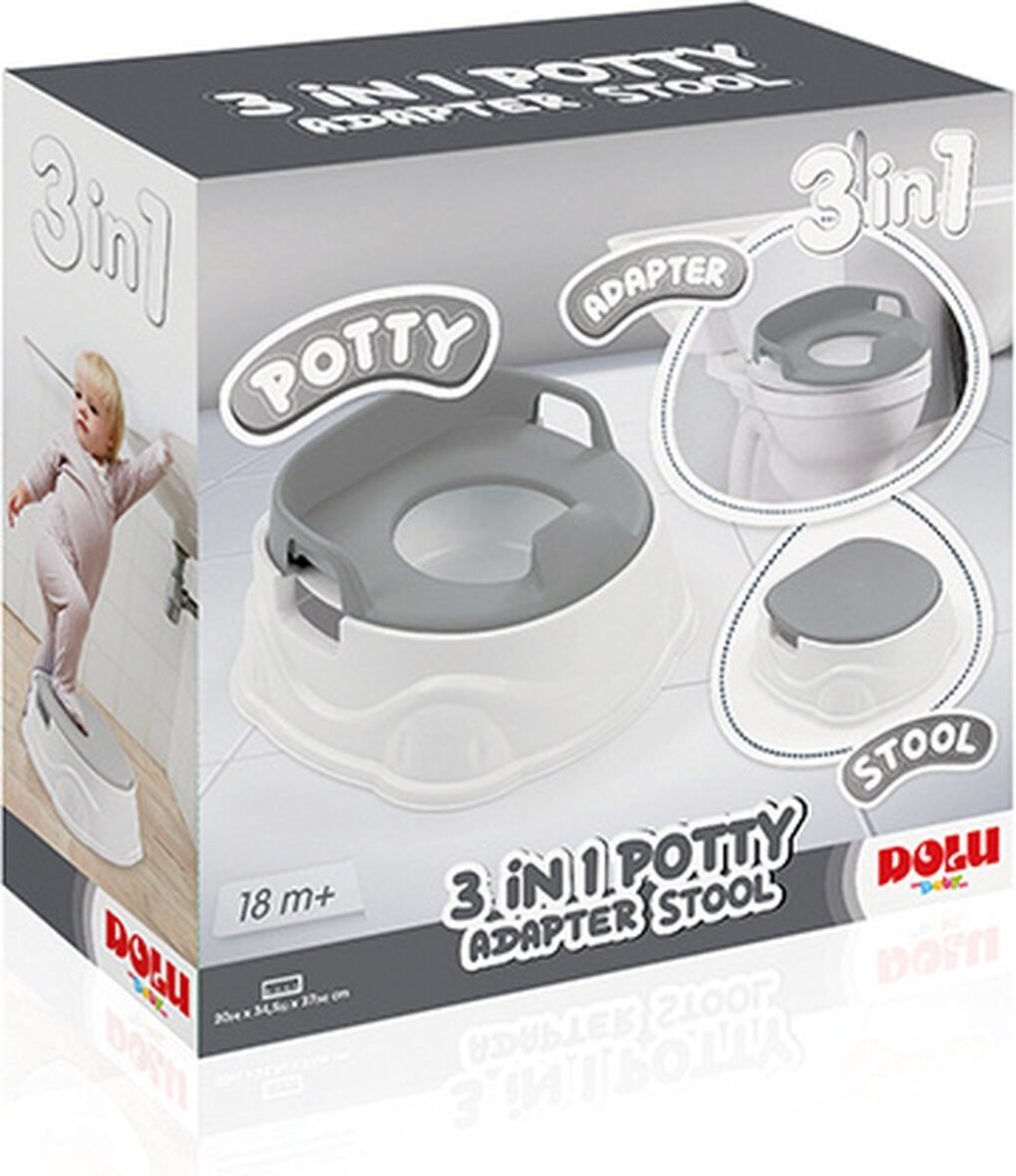Pot d’apprentissage 3en1 gris – Dolu