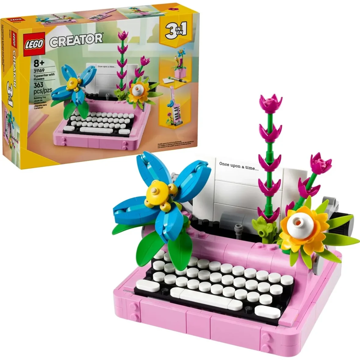 La machine à écrire avec des fleurs – LEGO