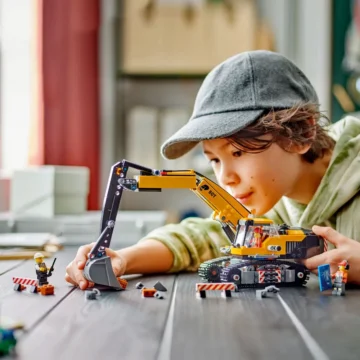 lego city la pelleteuse de chantier jaune