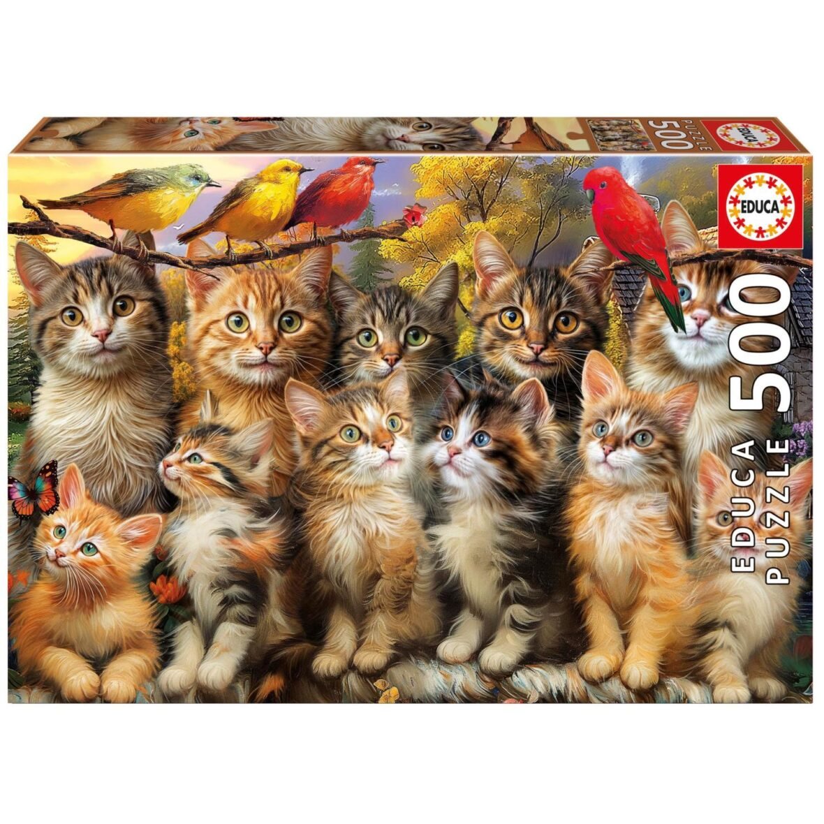 Puzzle 500 Pièces Chatons et Oiseaux – Educa