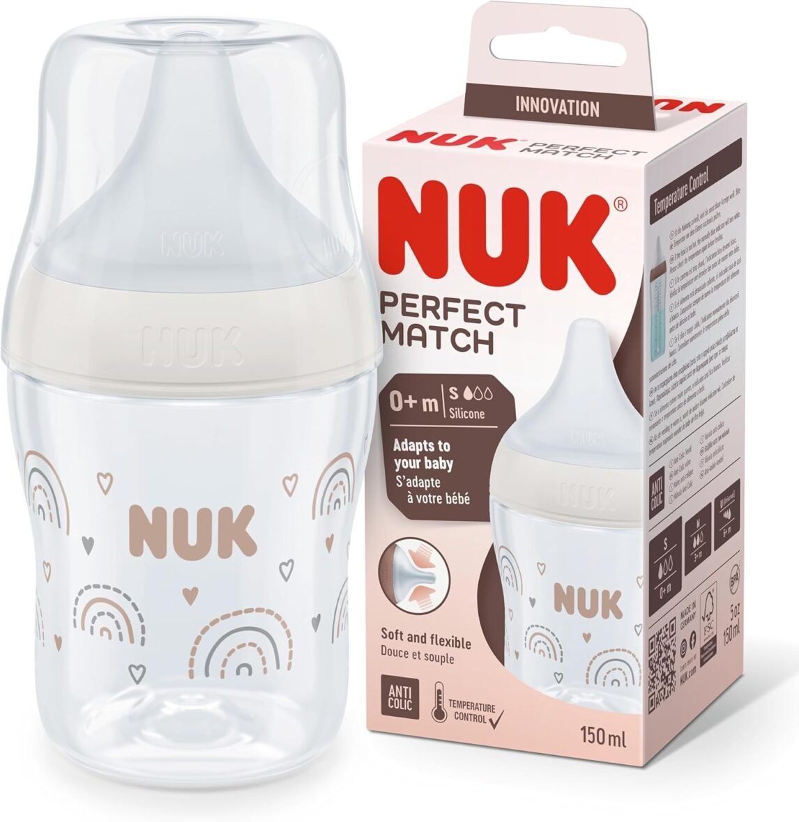 Biberon en verre 120 ml perfect match – NUK