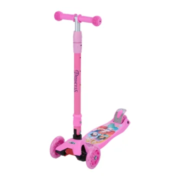 Trottinette-Scooter-Pliable-avec-Roues-Lumineuses-a-LED-Princesses.