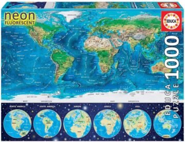 Puzzle 1000 pièces Planisphère - Educa