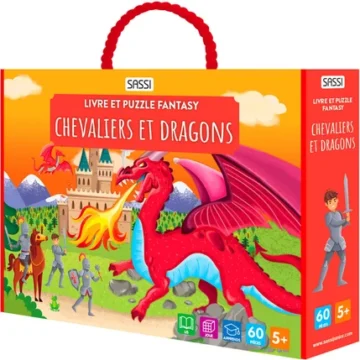 Livre-et-puzzle-fantasy-chevaliers-et-dragons-Sassi
