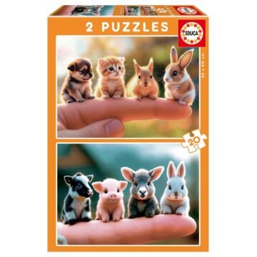 Puzzle-bebes-animaux-2X20-Educa.