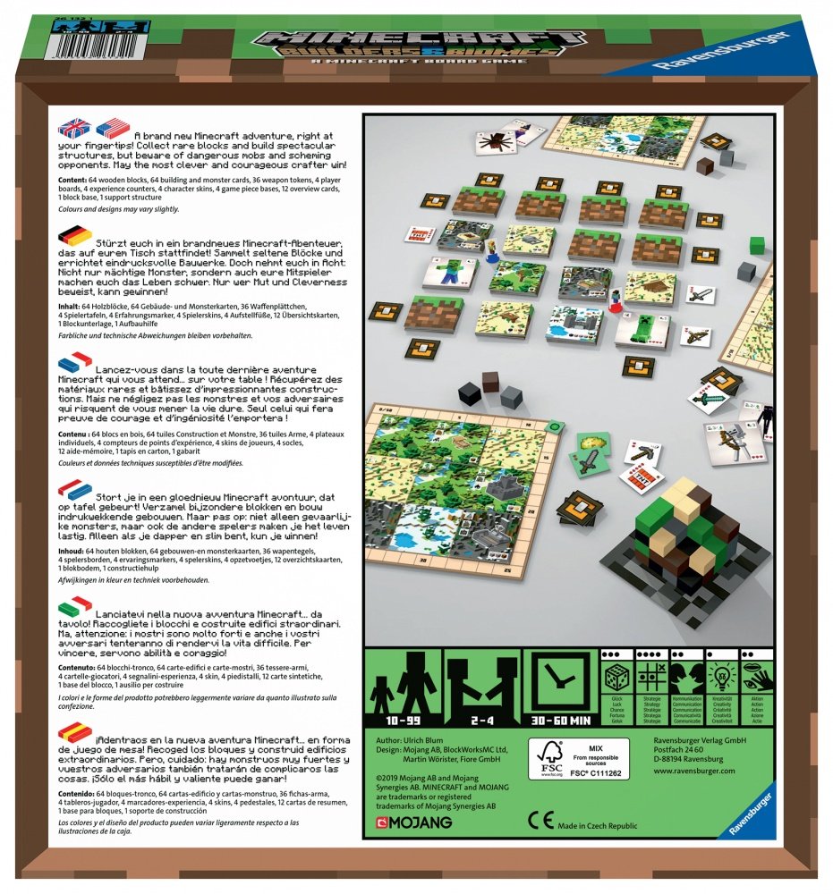 Jeu de société minecraft builders & biomes..