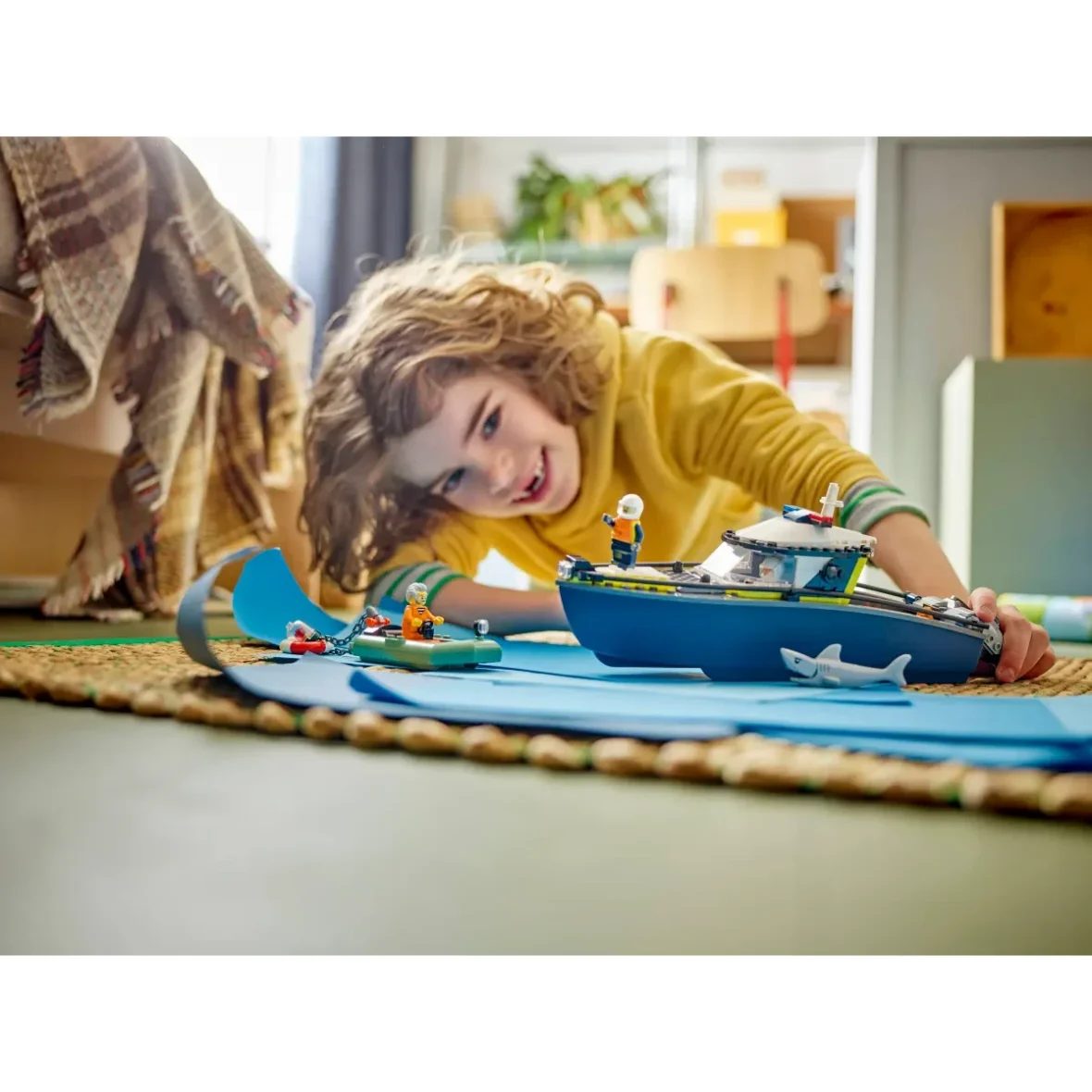 Lego city 60456 – la course-poursuite en bateau de police..