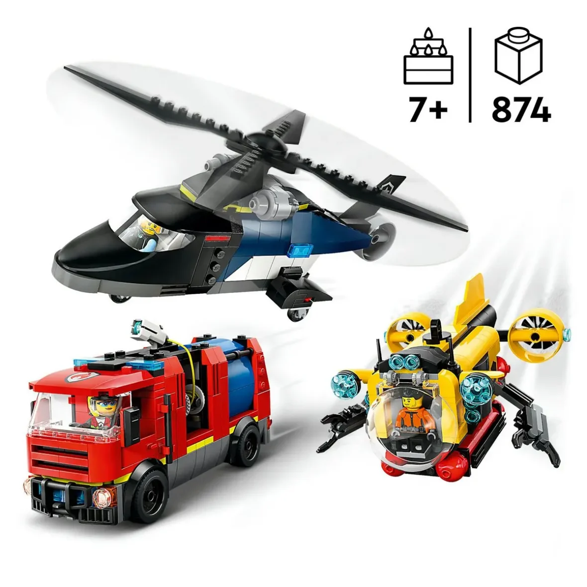 L’hélicoptère de police de ce set LEGO City