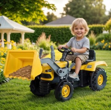 Tracteur-avec-pedales-et-excavateur-Dolu.