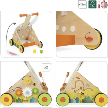 Chariot-de-marche-en-bois