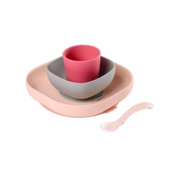 Coffret-repas-silicone-rose-Beaba