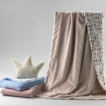 Textiles Mora Couverture pour bébé Baby Galaxy Mini berceau 80 x 110 cm beige