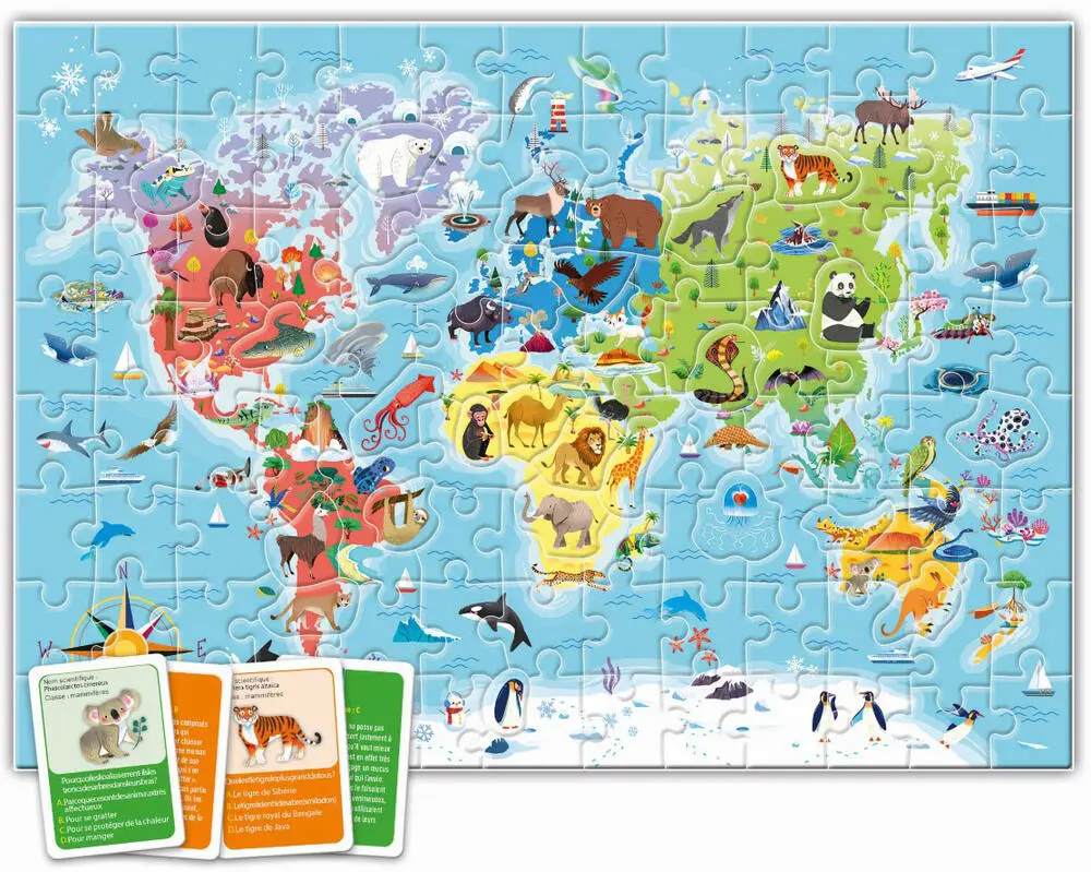 Puzzle Planisphère 124 Pièces