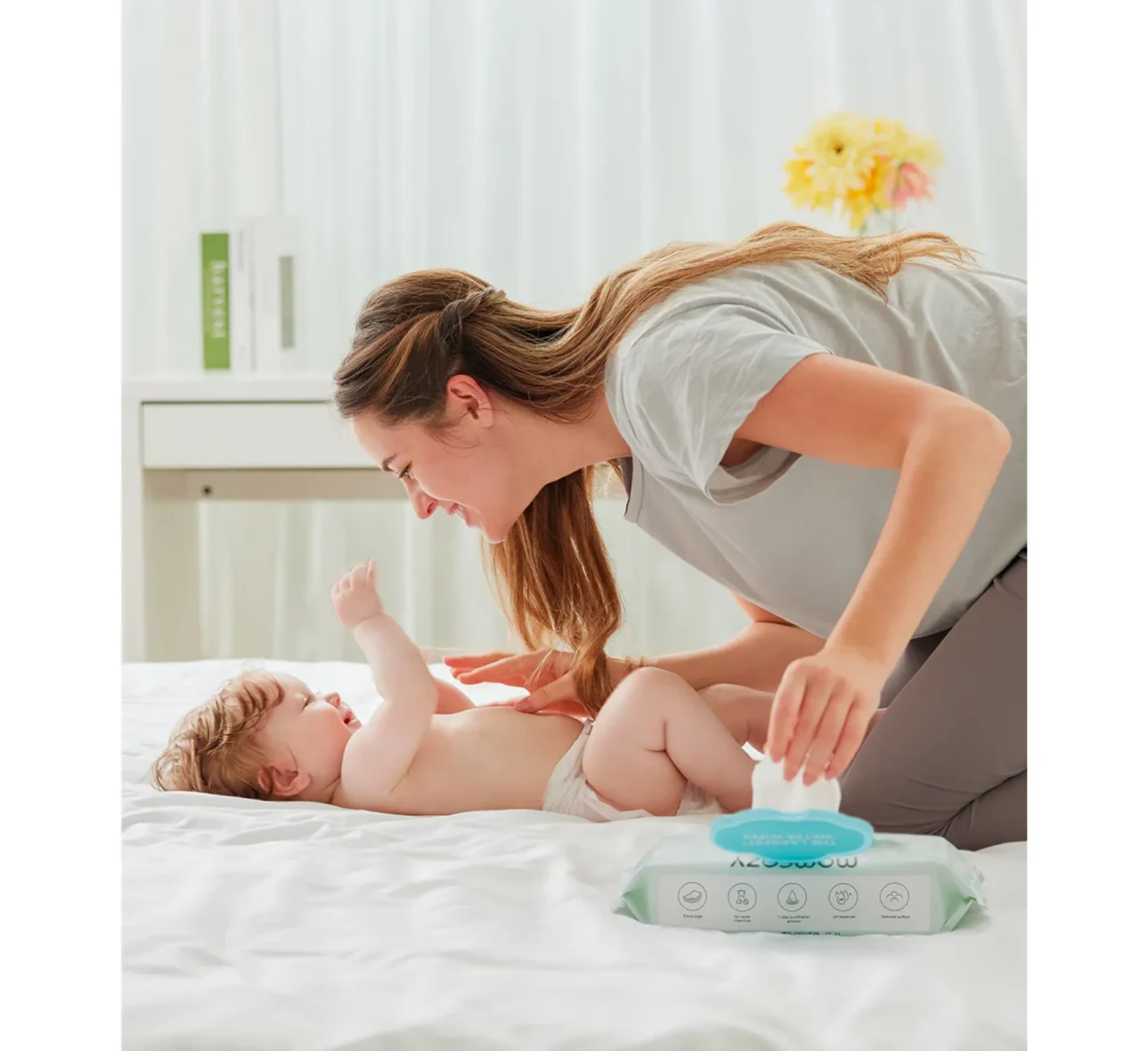 lingettes salines Momcozy offrent un nettoyage doux