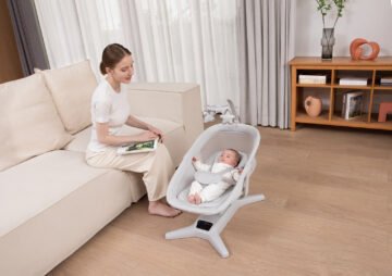 Berceau-multi-mouvements-Mastela-Swing-X-gris-clair-de-la-naissance-a-36-mois