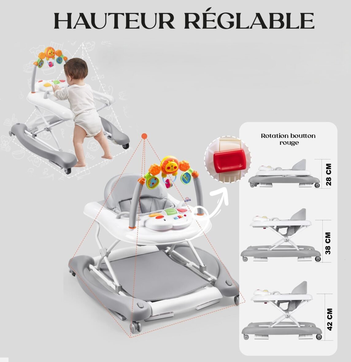 trotteur aide à la marche prima