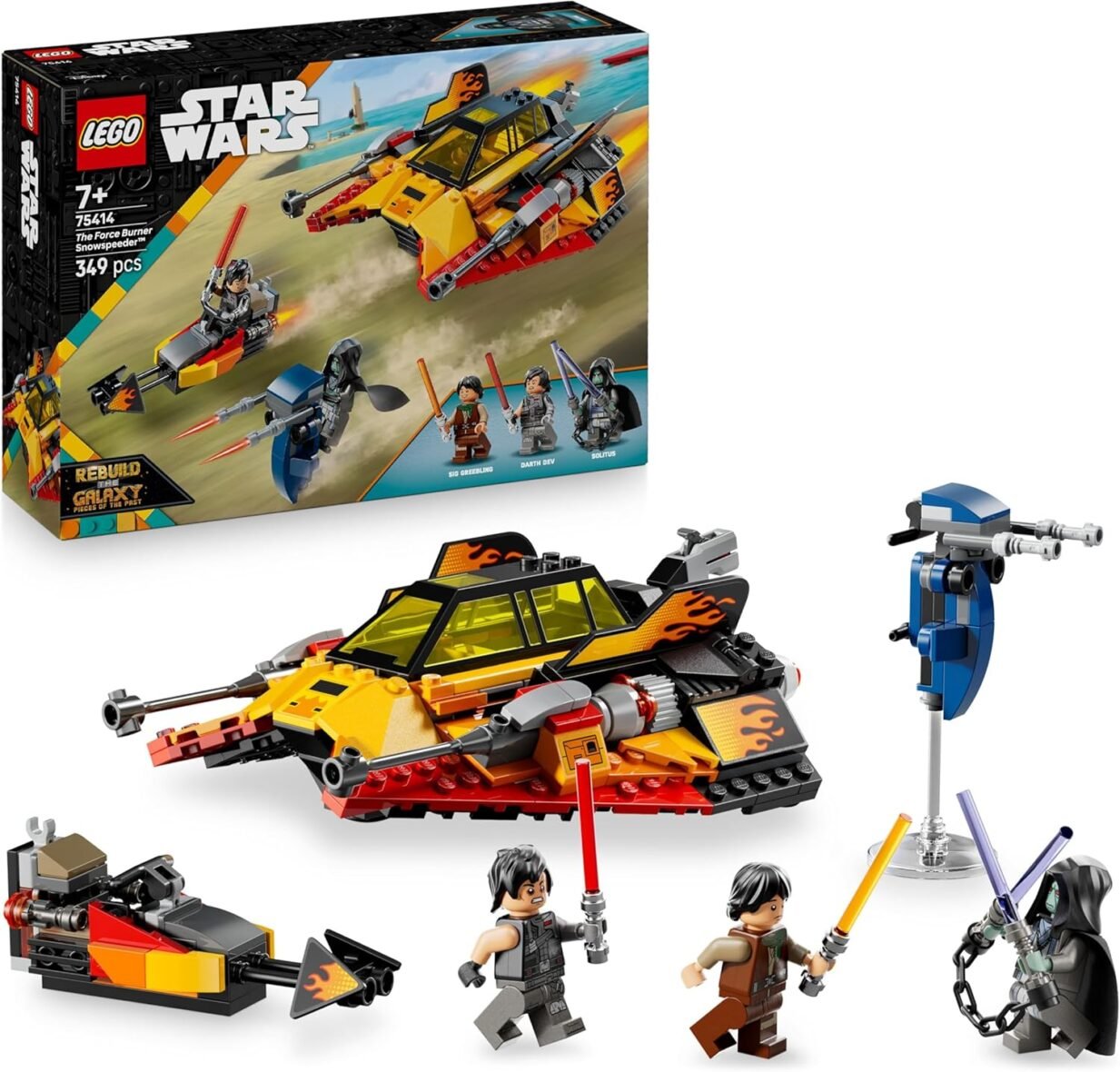 Le snowspeeder en flammes – LEGO
