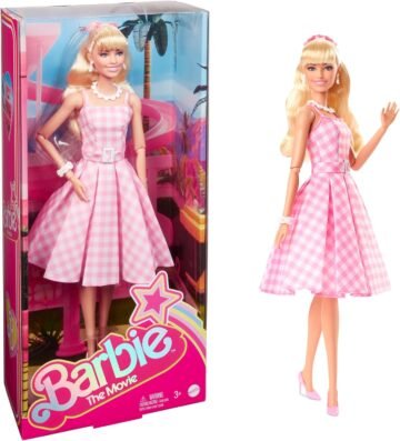 Barbie-Le-Film-Poupee-Mannequin-Articulee-Look-Vintage-en-Robe
