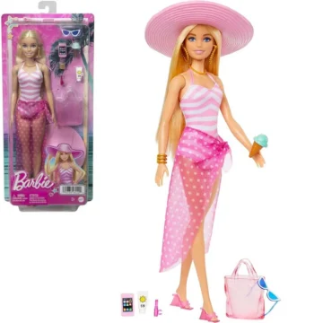 Poupee-Barbie-blonde-avec-maillot-de-bain-BARBIE