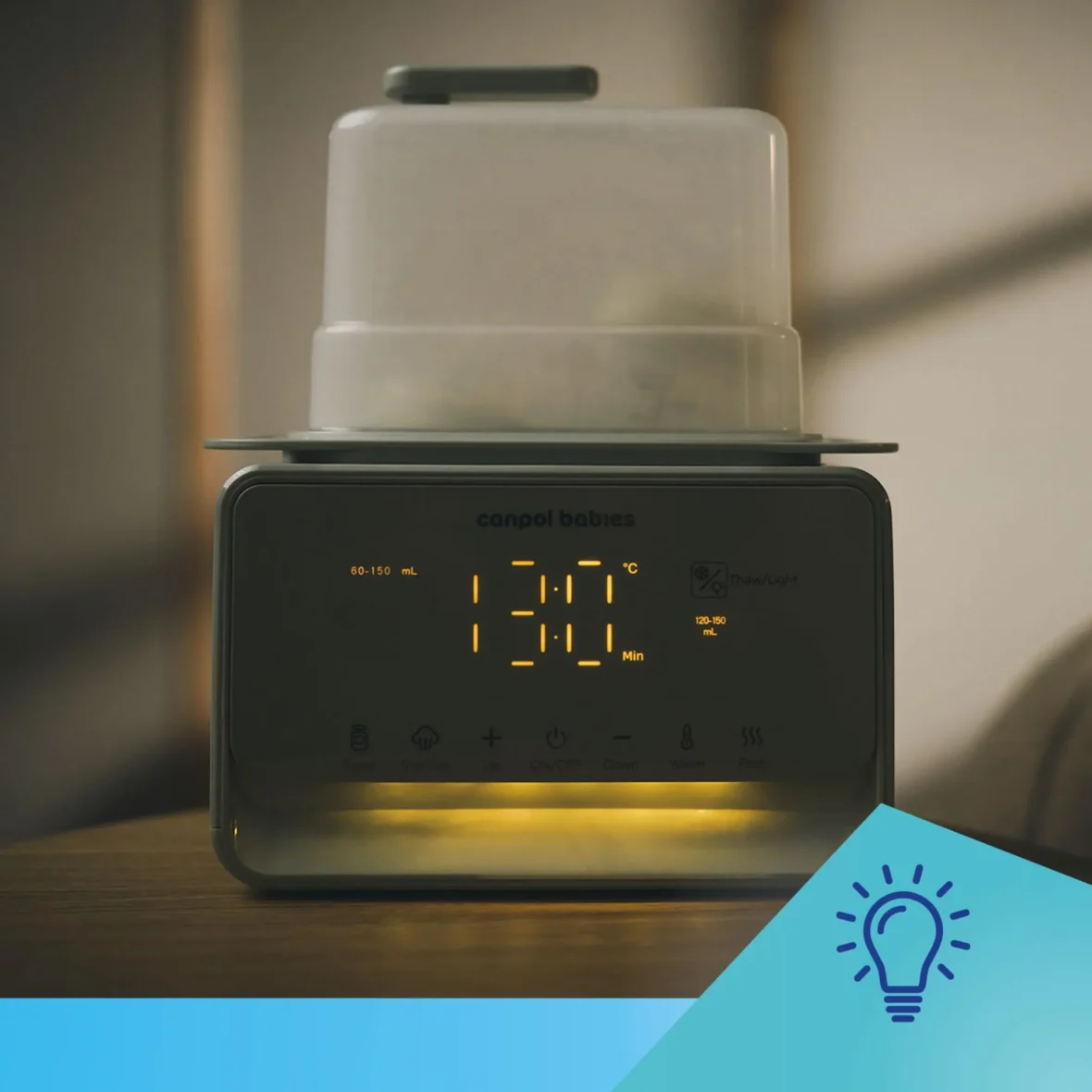 chauff biberon lumineux