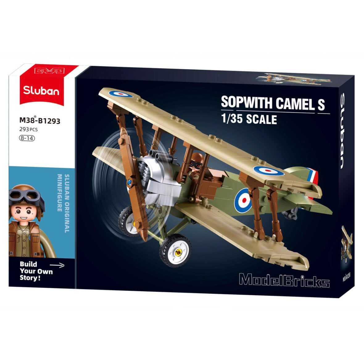 Model bricks fighter plane sopwith camel S 1/35 – Sluban