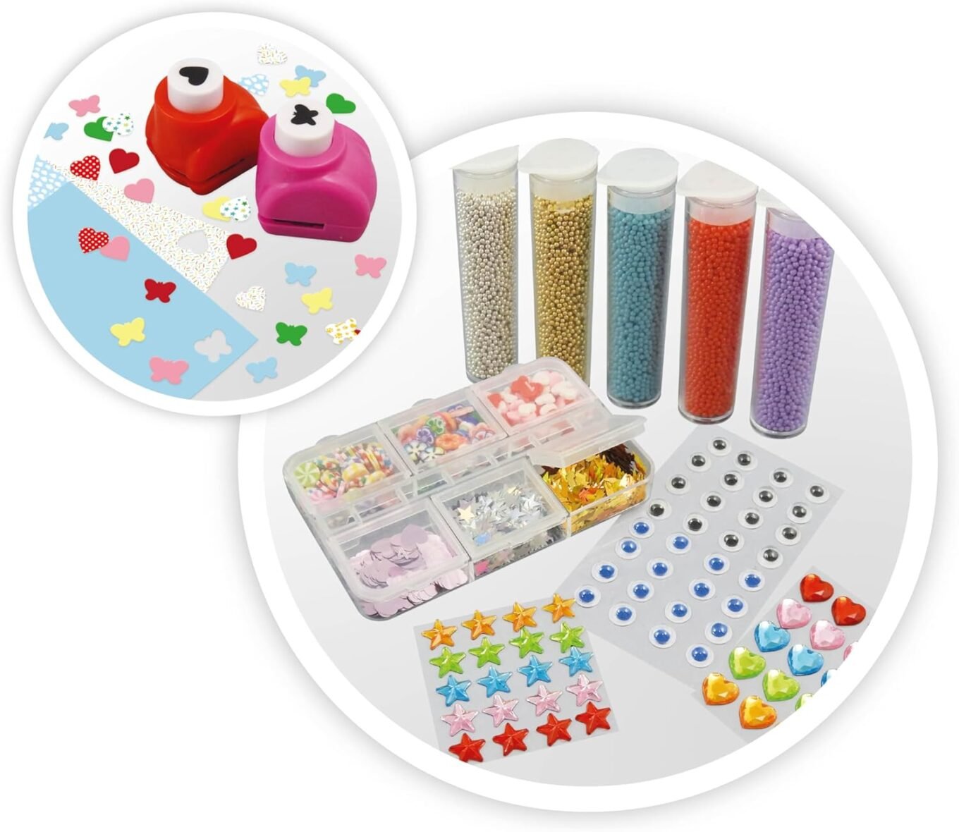 Utilise les perforatrices et les papiers imprimés pour fabriquer tes propres confettis
