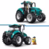 tracteur agricole vert sarcelle avec toit amovible et capot ouvrant